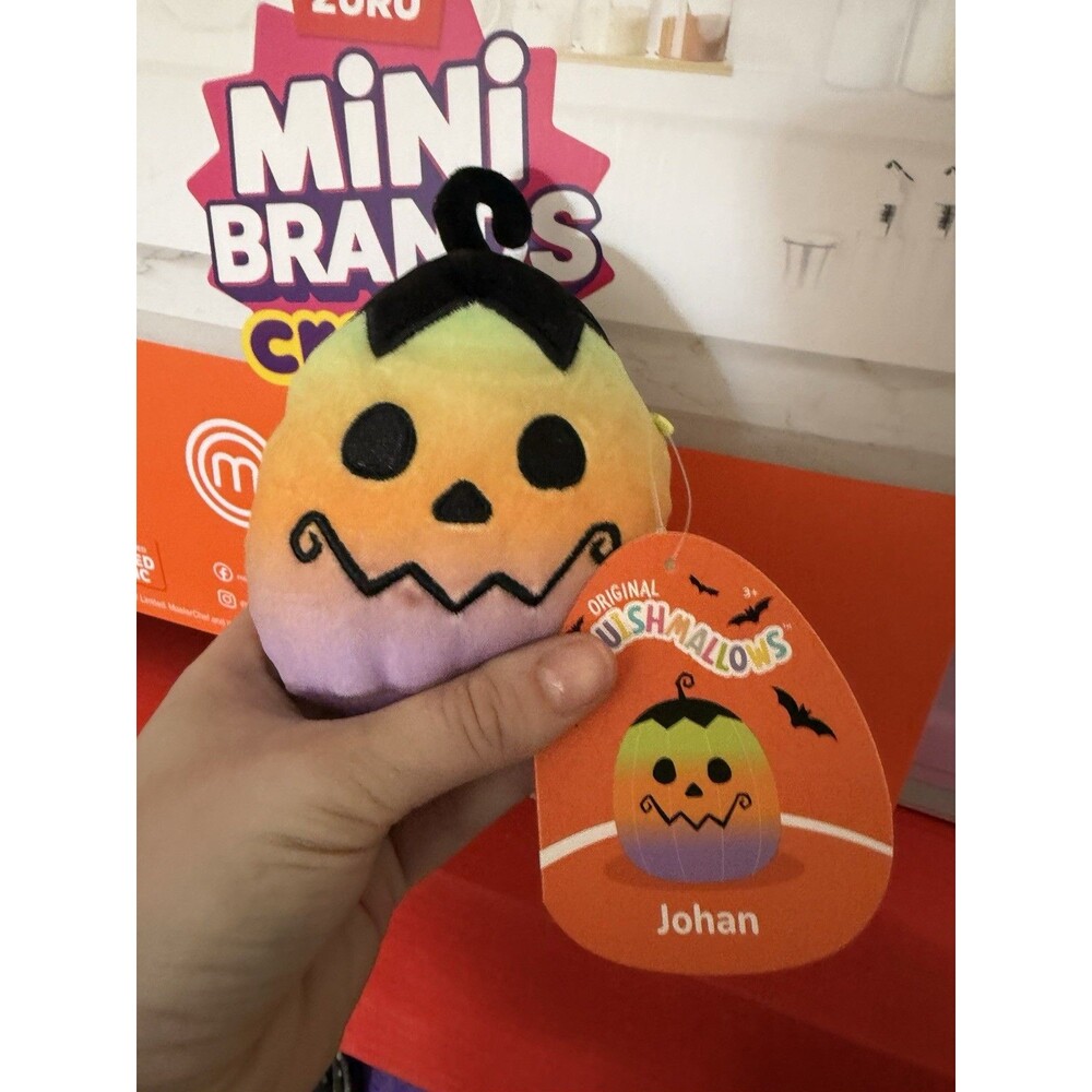 Squishmallows Johan Rainbow Pumpkin Mini Plush Doll Halloween Multicolor 2024